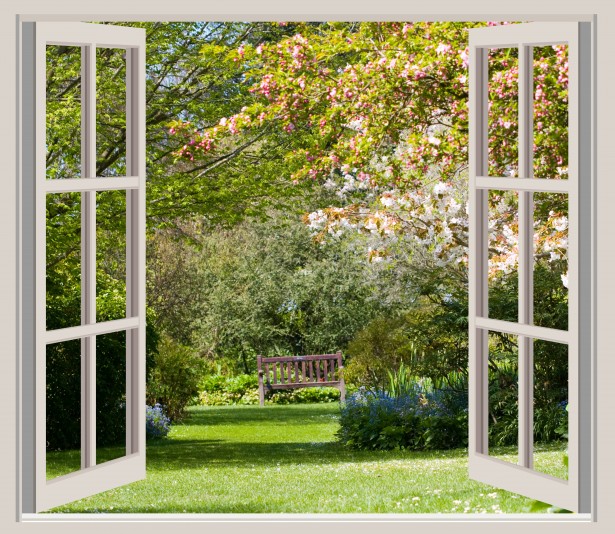 W OKNIE - spring-garden-window-frame-view.jpg